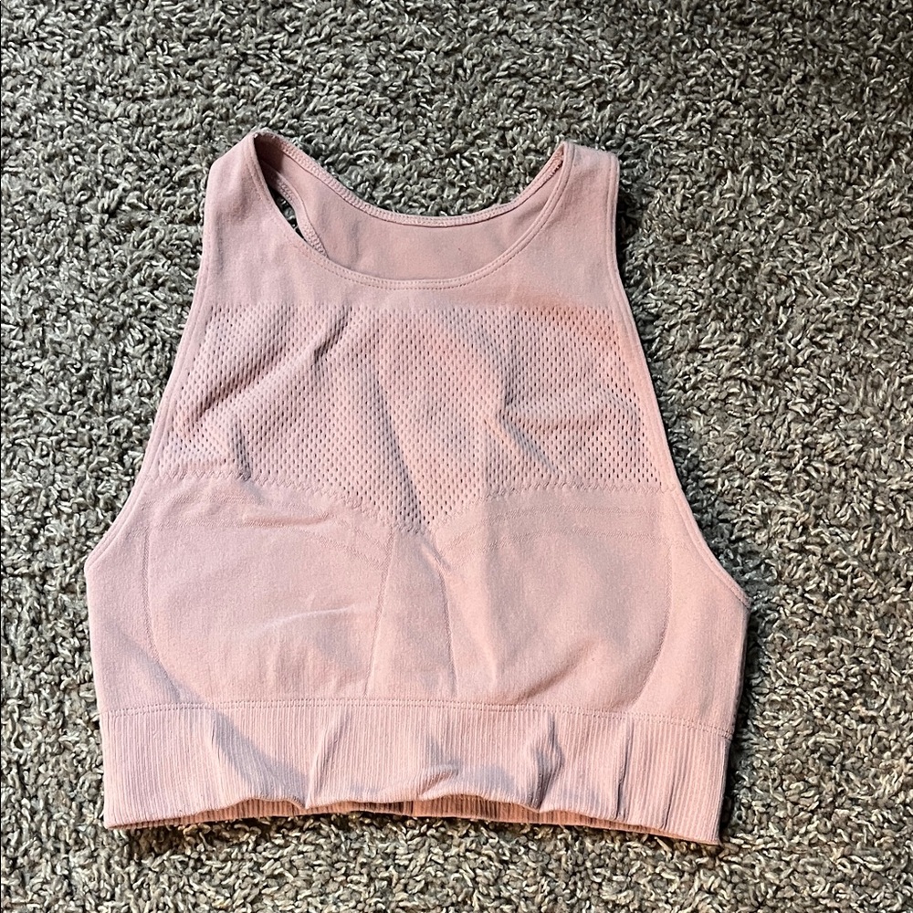 Pink Sleeveless Crop Top
